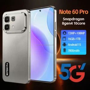 Note 60 Pro 7.3 Inch HD 5G Smartphone 16GB+1TB 7800mAh Battery 108MP Camera Large Screen Video Streaming Gaming