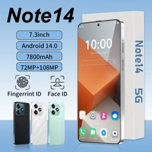 Note14 Business Android Smartphone 5G LTE 7.3 Inch Large Screen 16GB RAM