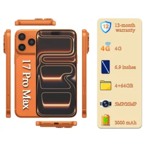 OEM 17 Pro Max 4G Smartphone 3000mAh Dual SIM Spanish & African Language OS for Latin America & Africa Branding