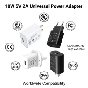 OEM 5V 2A USB Wall Charger US EU UK AU Plug Universal Adapter Fast Charging UL CE for Mobile Phone