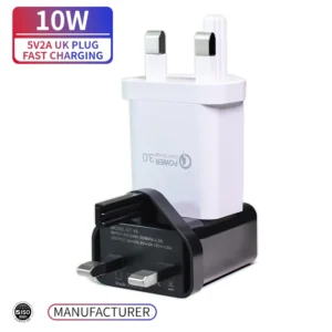 OEM 5V2A 10W USB A Wall Charger Travel Mobile Phone Adapter with UK PLUG Fast Charging for Worldwide USE for Earphones & Cameras