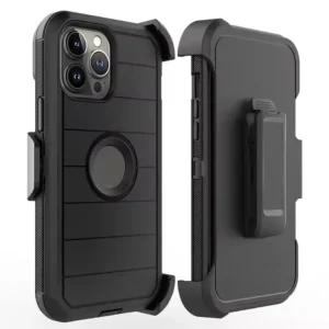 OEM Heavy Duty Anti Drop Mobile Phone Case Hard PC Cover with Belt Holder for iPhone 16 15 14 13 12 Plus Pro Max