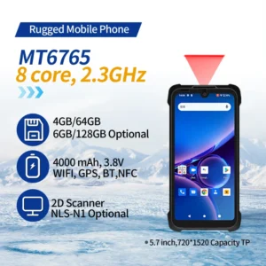 OEM IP68 5.7 Inch Android 13 Rugged Tablet Unicorn Processor 4G LTE Handheld Terminal Industrial Rugged Handheld Pda
