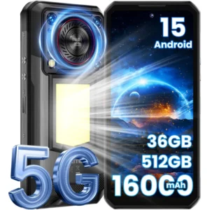 OUKITEL WP56 Android 15 Rugged Smartphone Dimensity 7050 12GB RAM 512GB Storage 5G 108MP Camera IP68 Rugged Phone