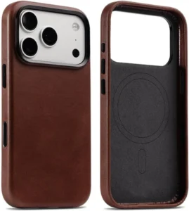 Oil Wax Full Grain Genuine Leather Bumper Case For IPhone 18 18 Pro 18 Pro Max Pull up Leather Case Custom OEM ODM