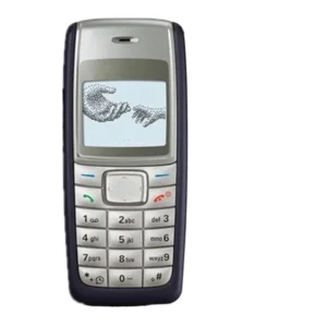 Original 1.8″ Classic Straight Button Feature Phone Model 1110 TFT Display Supports English Operating System GSM 2G