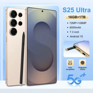 Original S25 Ultra Decacore CPU Dual SIM 4G 5G Android 15 Smartphone Facial Recognition 7.3 Inch HD 16GB+1TB 108MP