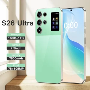 Original S26 Ultra 5G Smartphone 7.3 Inch HD 16GB+1TB Unlocked Dual Card 108MP Rear Camera Android 14.0 100W Spanish