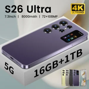 Original S26 Ultra 7.3-inch Face Recognition Unlock Mobile Phones Deca Core 16GB RAM 1TB Storage 5G Smartphone