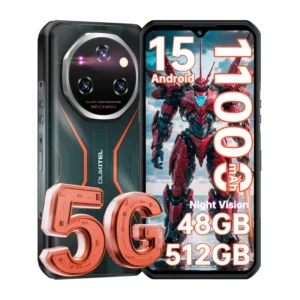 Oukitel WP55 Pro RAM 16GB ROM 512GB 6.6″ FHD+ 120Hz 32MP+108MP+8MP Camera 11000mAh 5G Rugged Smartphone