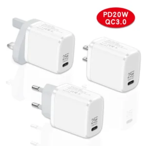 PD20W Phone Fast Charger US EU and UK Plug Adapter Is Suitable for Phone 11, 12, 13, 14 Charging Head