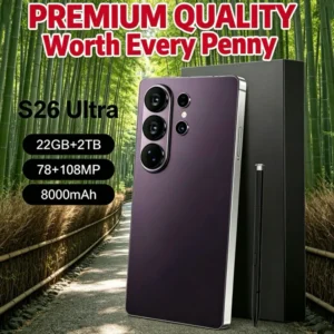 PREMIUM QUALITY 7.7 Inch S26 Ultra 22GB+2TB 5G Smartphone Dual SIM 8000mAh 10 Core Android 15 Unlocked Cell Phones