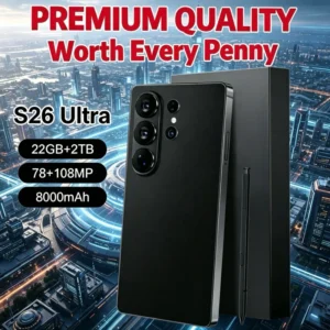 PREMIUM QUALITY 7.7 Inch S26 Ultra 22GB+2TB Global 5G Mobile Phone Deca Core 108MP High Quality Dual SIM Android 15 Cell Phone