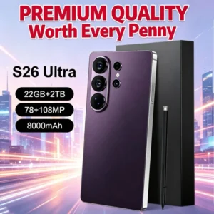 PREMIUM QUALITY 7.7 Inch S26 Ultra 22GB+2TB New Factory Price Android 15 5G Smartphone Global 144Hz Deca Core Cell Phone