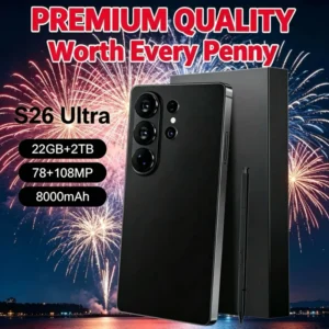PREMIUM QUALITY 7.7 Inch S26 Ultra 22GB+2TB Top Sale Unlocked Global WIFI Smartphone 5G 108MP 8000mAh Android 15 Mobile Phones