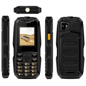 Phone Rugged Style 2G GSM Dual SIM 0.08MP Camera 1.77 Inch Spanish Keypad Custom Logo Software Stock