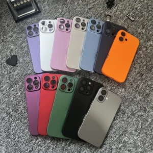 Plating Hard PC Phone Case with Camera Protection for iPhone 16 Pro Max Colorful Shockproof Case
