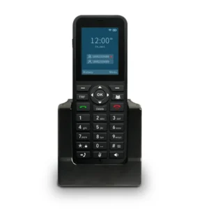 Portable Wi Fi or 4G LTE Optional SIP VoIP Phone with Rechargeable Battery Charging Base Belt Clip and Power Adapter