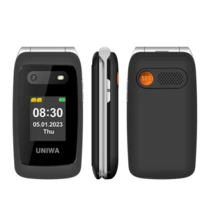 Ready to Ship 2.4 Inch V202T 4G Flip Style Phone With Unisoc T107 Cat.1 SOS FM Dual SIM Cards 21 Keys