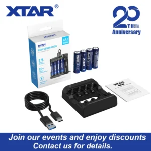 Rechargeable 4 Slots AA Lithium Battery Charger 1.5V Li Ion Battery Charger AA Battery Set with 4pcs 1.5V AA 4150mWh