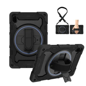 Rotating Kickstand Heavy Duty Rugged PC Silicone case With Shoulder Strap For Huawei Honor Pad X9 Honor Pad X8A 11 Inch