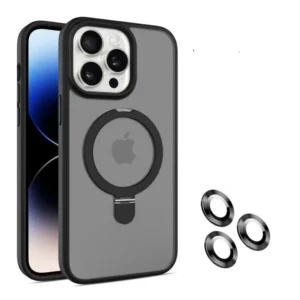 Rubber Painting Kickstand Magnetic Hard Phone Case for iPhone 15 Pro Max for iPhone 14 Pro Max