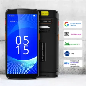 Rugged Handheld PDA Android 15 4G WiFi 2.4GHz 5.0GHz RFID 6 Inch Screen 2D QR NFC Barcode Scanner Reader With Google Play