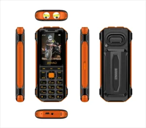 Rugged Liked Phone 2.4 Inch GSM Feature Phone with Double Strong Torch Long Standby Mobile Phone with Big Battery Big Speak