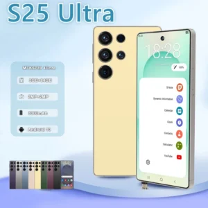 S25 Ultra 6.6″ HD+ 4G Smartphone MTK6739 3GB+64GB 2MP+2MP Camera Face & Fingerprint Unlock Mobile Phones