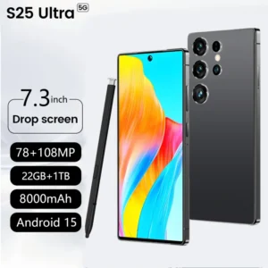 S25 Ultra 7.3 Inch Big Screen Deca Core 144Hz Android 15 Smartphone 4G 5G 22GB+1TB 108MP Rear Camera WiFi