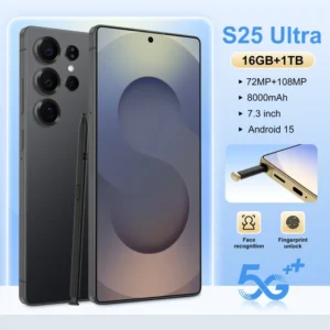 S25 Ultra Android 15.0 Deca Core Smartphone Factory 5G 7.3inch HD Screen 108MP Rear Camera 16GB+1TB 100W Gaming French
