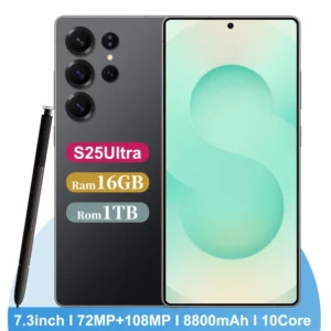 S25 Ultra Kids 5G Smartphone 7.3 Inch HD AMOLED 120Hz Display 8000mAh Battery 16GB 1TB Octa Core Parental Control Educational