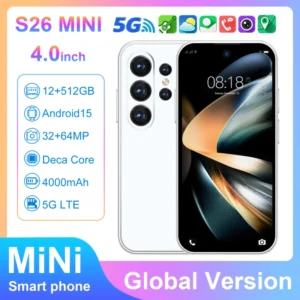 S26 MINI Mini Phone 5G LTE 12GB+512GB 32MP+64MP Camera Unlocked Mobile Phone