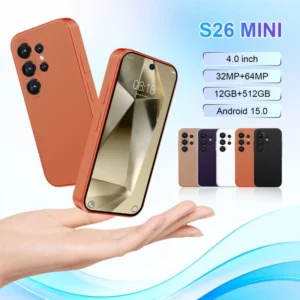 S26 Mini Phone 4.0-inch 32MP+64MP Camera 12+512GB Android15 4000mAh Battery 5G Unlocked SmartPhone