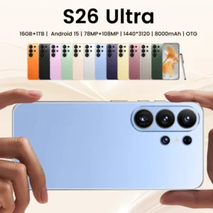 S26 Ultra 16GB RAM 5G Android 1TB Vault 7.3 Inch 120Hz 8000mah10 Core Multi Voice Meet Industrial Global Trade Assurance Clone