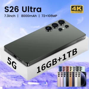 S26 Ultra 16GB+1TB Android 15 Smartphone 7.3 Inch 5G 108MP Rear Camera Global Version Price HD 144Hz OLED