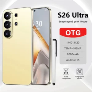 S26 Ultra 5G Flagship Smartphone Deca Core 108MP Main Lens 7.3 Inch HD Screen 8000mAh Long Life Face Recognition