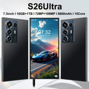 S26 Ultra 5G LTE Phone 7.3″ HD 72MP+108MP 10 Core 8800mAh Unlocked Mobile Phone