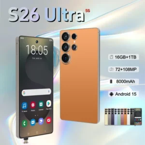 S26 Ultra 5G Smartphone 108MP Camera 120Hz HD Display Snapdragon 800 Android 14 1TB Storage