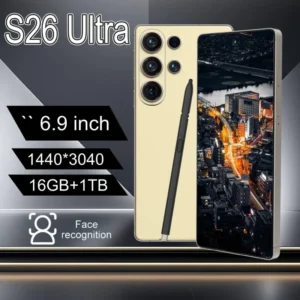 S26 Ultra 5G Smartphone 16GB RAM 1TB Storage Camera Unlocked Android Mobile Phone with Face ID Fingerprint Dual SIM