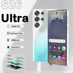 S26 Ultra 5G Smartphone 16GB+1TB Android 15 108MP 7.3inch HD OLED 120Hz Snapdragon 800 Series 7000mAh Battery Gaming French