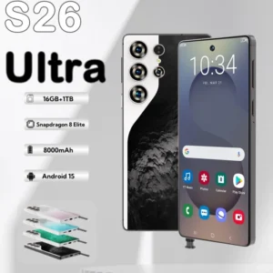 Original S26 Ultra Android 15 Smartphone 4G 5G Unlocked 108MP Dual Card Deca Core 7.3 Inch 120Hz HD French Spanish