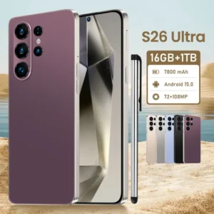 S26 Ultra 5G Smartphone 7.3″ HD Display Deca Core CPU 108MP Rear Camera CDMA/LTE Cellular 7800mAh Battery