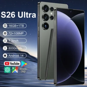 S26 Ultra 5G Smartphone 7.3 Inch HD 144Hz LCD 16GB+1TB Deca Core Dual SIM 108MP Beauty Camera 100W Quick Charge Spanish