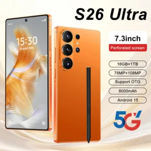 S26 Ultra 5G Smartphone Android 15 7.3 Inch 16GB+1TB Storage Deca Core 108MP HD Beauty Camera