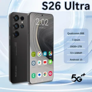 S26 Ultra 5G Smartphone Original 7.3 Inch 16GB+1TB 108MP HD Beauty Camera Unlocked Dual SIM Android 15 French/Spanish