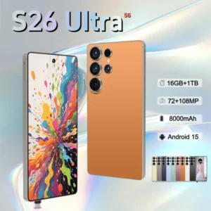 S26 Ultra 6.9 Inch Android 15 Global Version Smartphone 5G Deca Core CPU 16GB+1TB 108MP HD Display CDMA Unlocked Factory