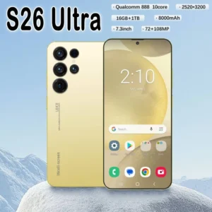 S26 Ultra 7.3 Inch Full HD 5G Smartphone 16GB+1TB Android 15 Dual Card Decacore CPU 3G4G5G Global Version 108MP