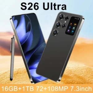 S26 Ultra 7.3-Inch OLED 90Hz HD Display Dual Core 16GB RAM 1TB ROM 5G LTE Dual SIM 108MP/48MP Camera 8000mAh Battery Smartphone