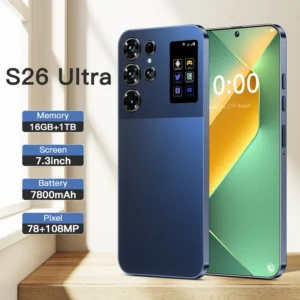 S26 Ultra 7.3 Inch Smartphone 16GB+1TB Unlocked Dual Card Android 15 Dual SIM for Gaming Multilingual Mobile
